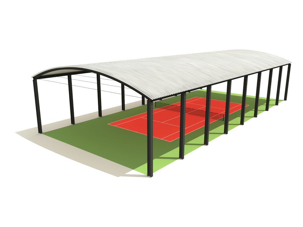cubierta curvada para instalaciones de pistas de TENIS con cubierta curvada INCO 70.4