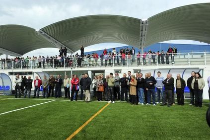 Curved Roofing in a football stands in (Cantabria) - Spain