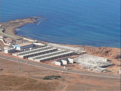 Composite slab for a sea water desalination plant in Ténès, Argelia
